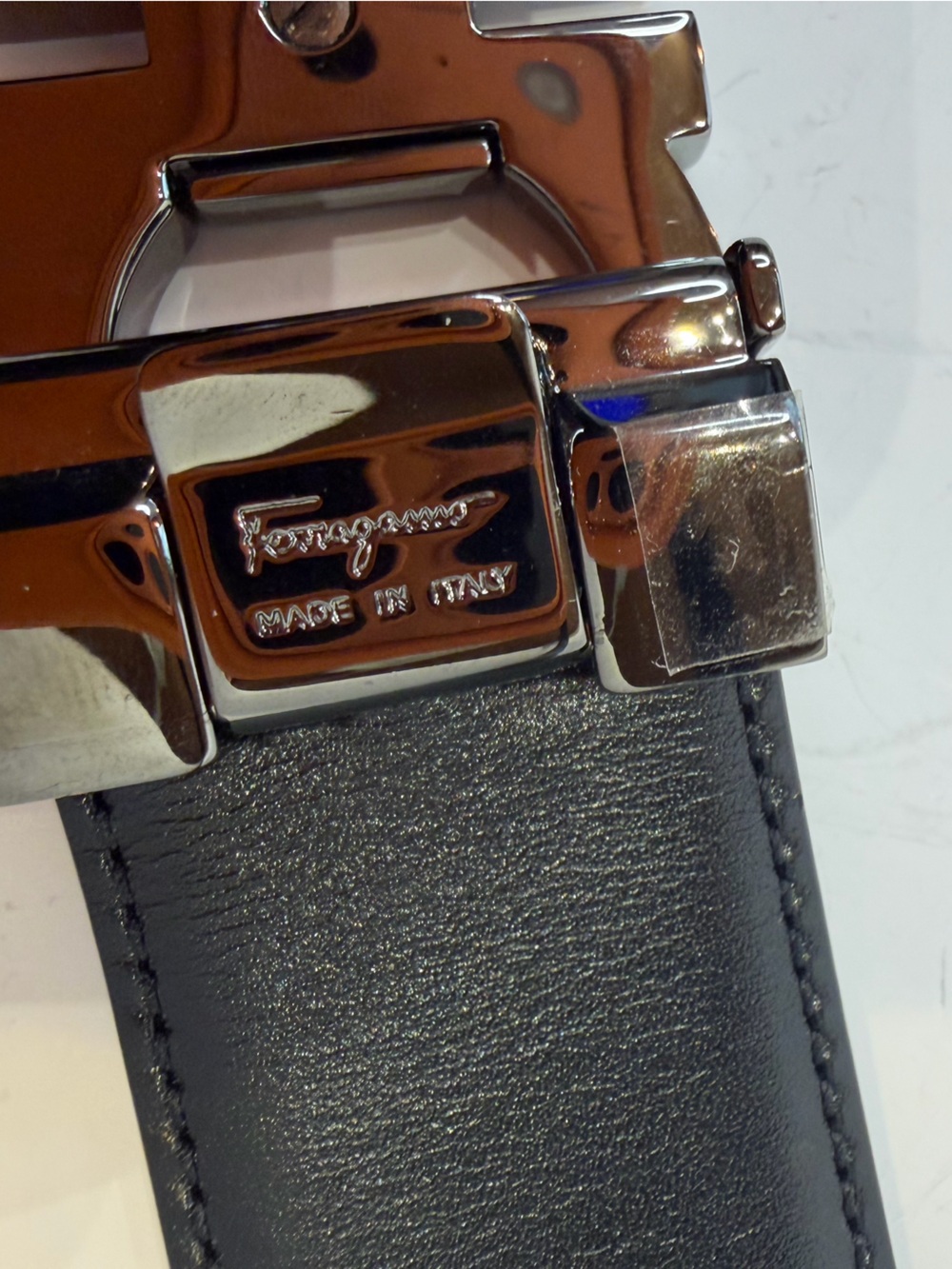 Ferragamo Men's Reversible Leather Double adjustable Gancini belt - Picture 8 of 16